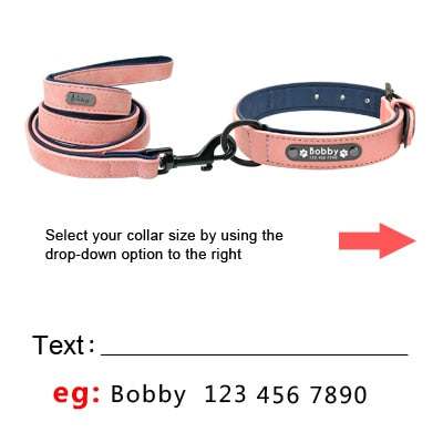 Personalised Collar & Lead Set