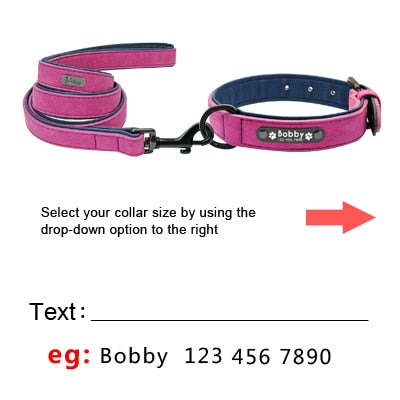 Personalised Collar & Lead Set