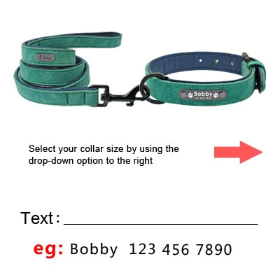 Personalised Collar & Lead Set