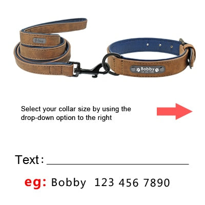 Personalised Collar & Lead Set