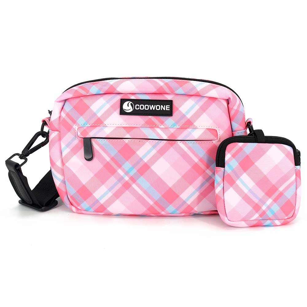 Dog Walking Bag - Pink Tartan