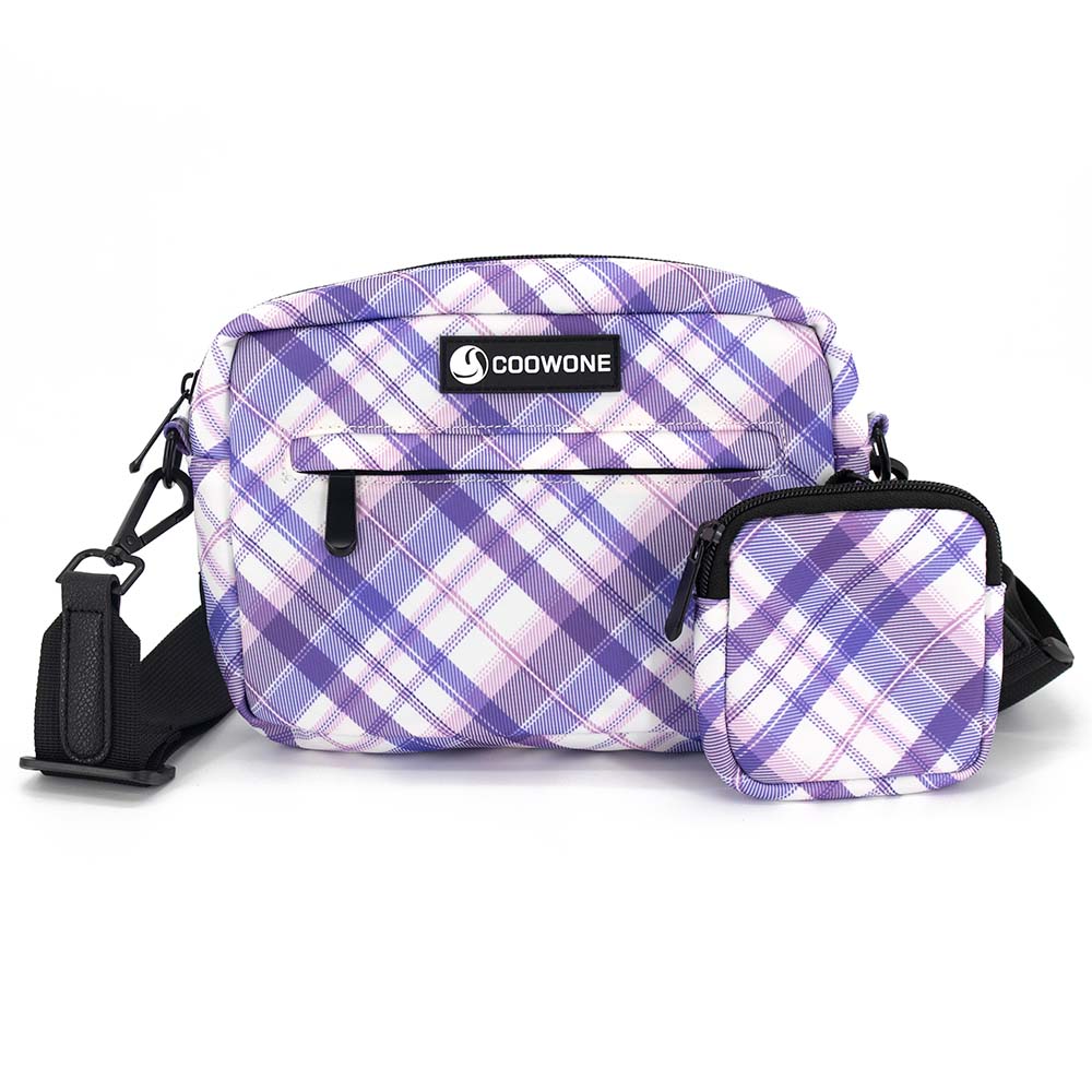 Dog Walking Bag - Purple Tartan