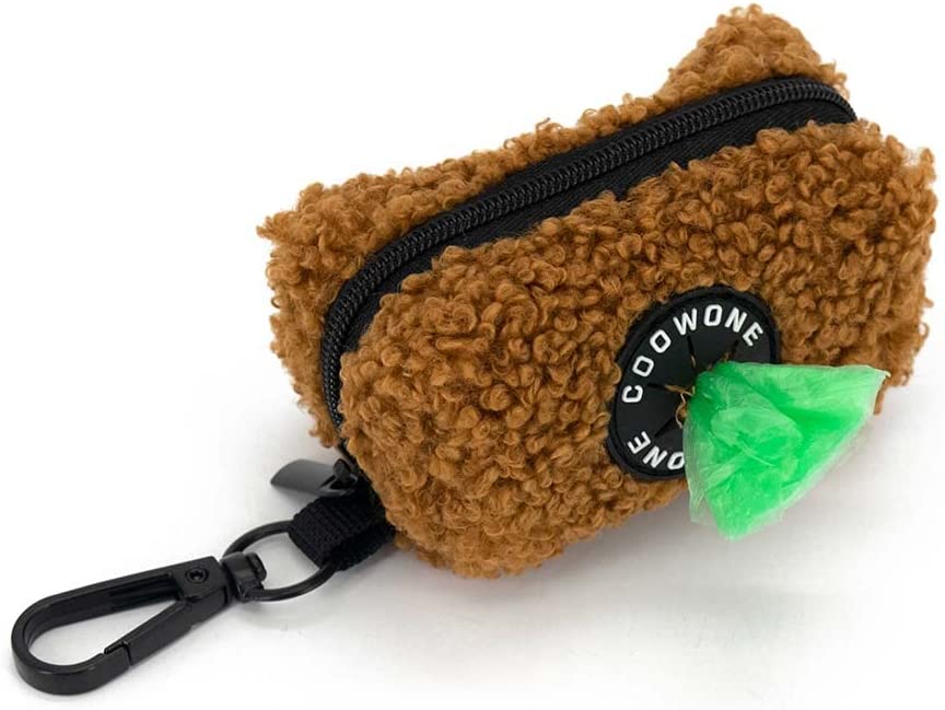 Poop Bag Holder - Brown Teddy